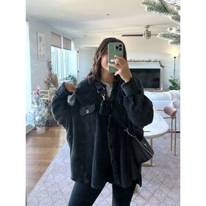 Free People FP One Scout Jacket in Washed Black